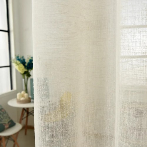 Gardine transparent leinen - transparent,