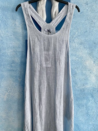 Lino träger maxi leicht kleid - träger,