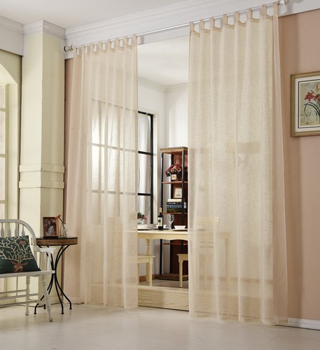 Gardine transparent leinen - transparent,