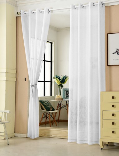 2xgardinen transparent mit - transparent,