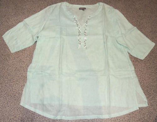 Damen leinenbluse 4arm - damen, 3/4arm