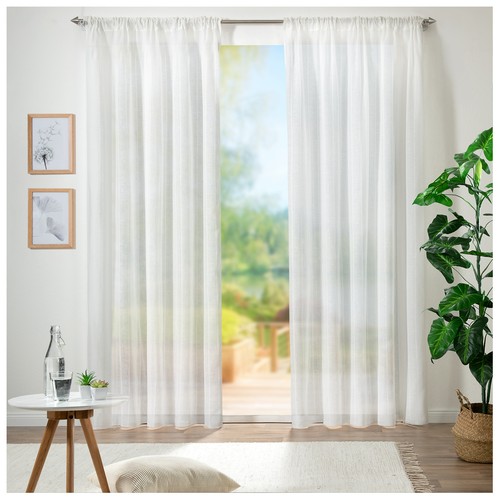 Vorhang leinen transparent - leinen,